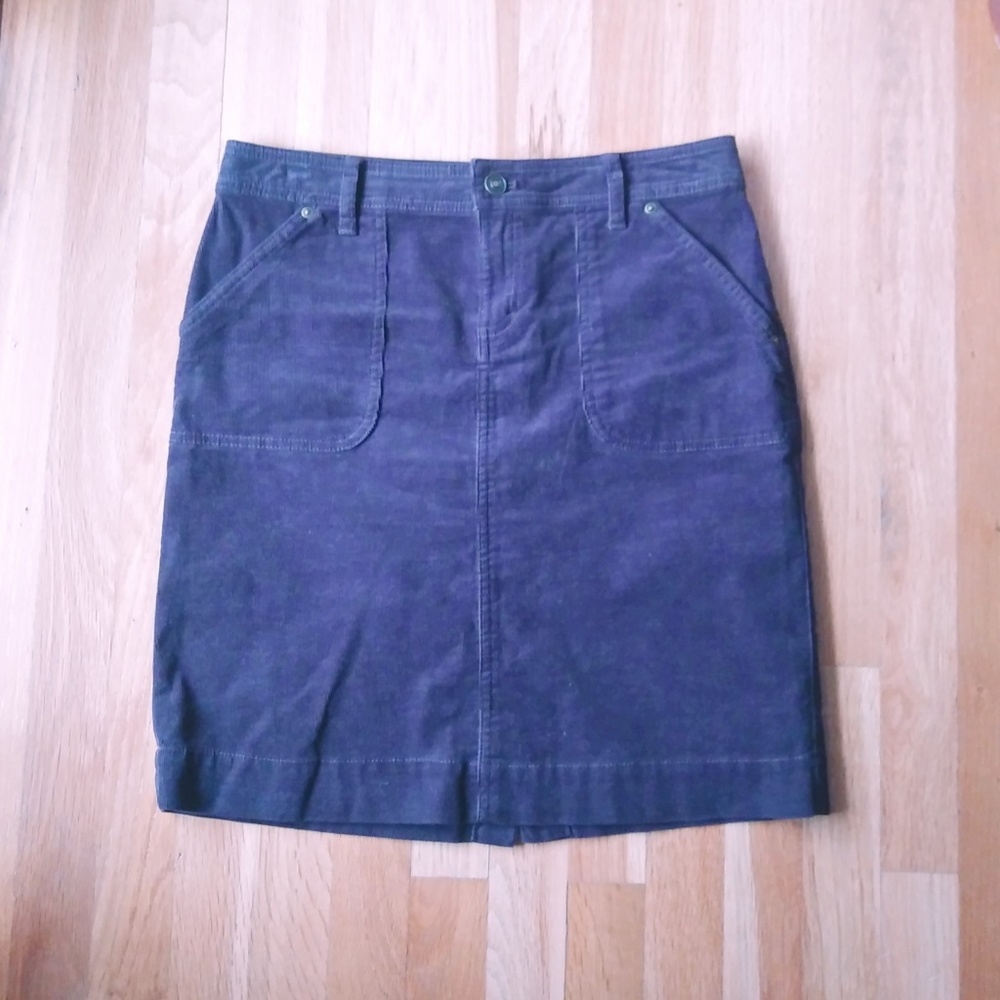 Chocolate Brown Corduroy Skirt